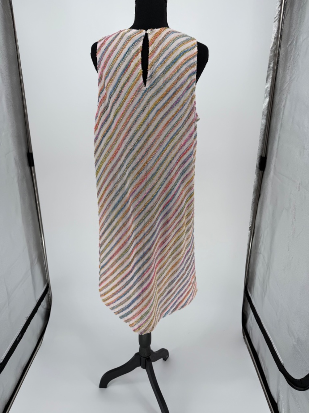 Lou & Grey Textured‎ Multi-Color Slub Stripe Shift Dress L - Picture 9 of 11